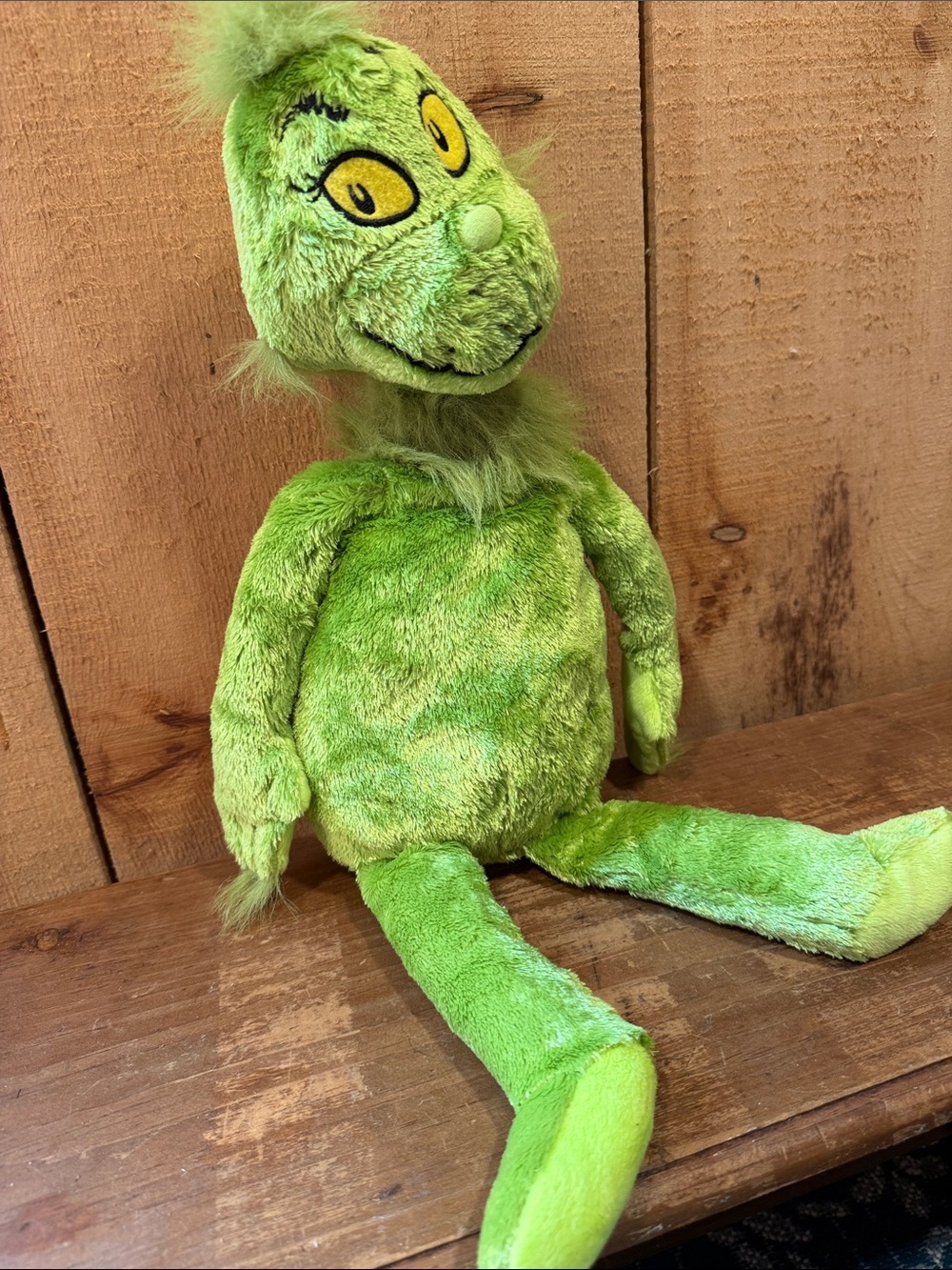 Gund Green Plush Grinch  with Yellow Eyes